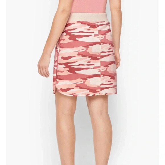 Talbots Camo Classic French Terry Skirt XL Pink Athleisure Fleece Athletic - Picture 2 of 10